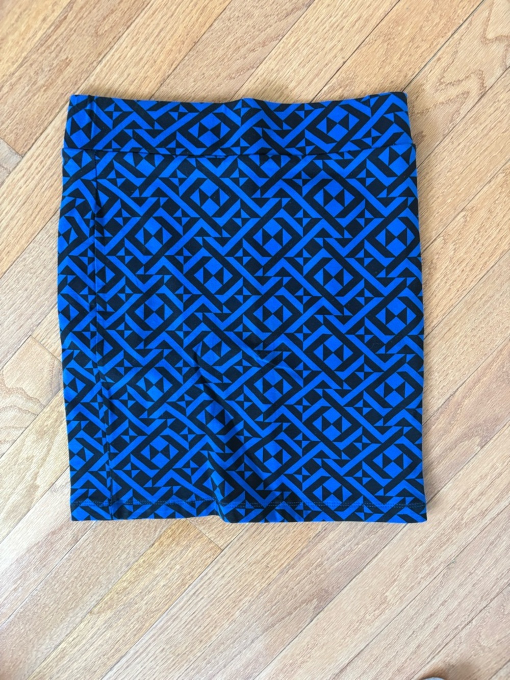 Forever 21 Blue and Black Geometric Pencil Skirt | Small Petite